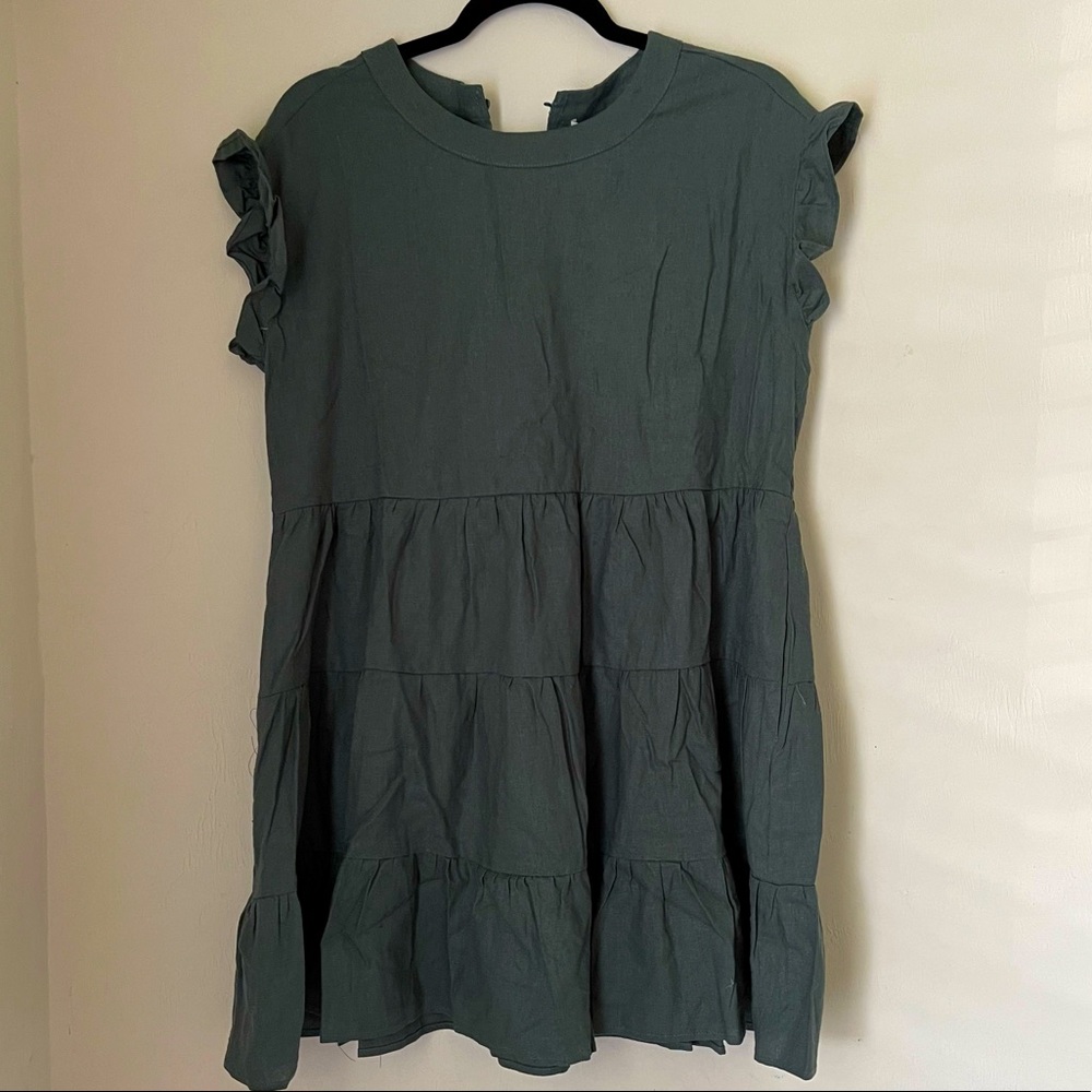 NWT Adyson Parker Linen Tiered Dress